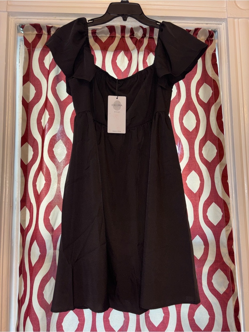 Eloquii Black Puff-Sleeve Mini Dress